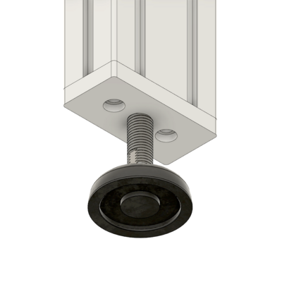 32-4590M16-1 MODULAR SOLUTIONS FEET AND CASTERS PART<br>CONNECTING PLATE 45 X 90 M16 HOLE W/ HARDWARE